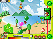 Игра Марио стреляет шары
