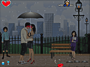 Поцелуй под дождём