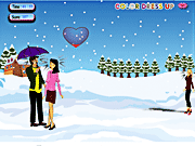 Игра Поцелуй во время снегопада
