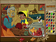Игра Пиноккио - онлайн раскраска