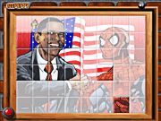 Собери мозаику - Обама и Человек-Паук